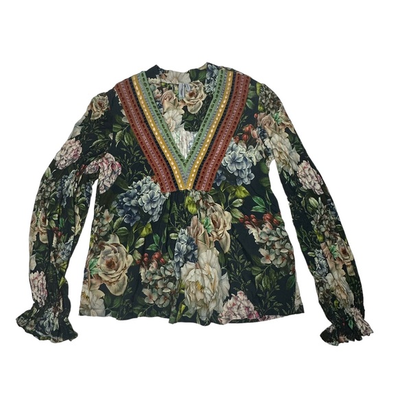 NWOT Bl^nk London x Anthropologie Stephanie Floral Long Sleeve Top xxs - Picture 10 of 16